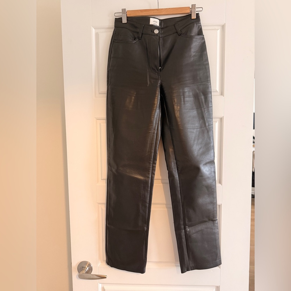 Wilfred Black Melina Faux-Leather Pants
